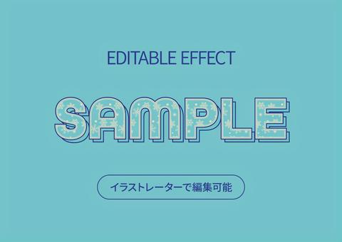 文字編集可能な雪柄文字