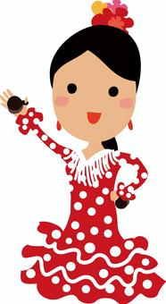 Illustration, flamenco, spanish dance, dance, 