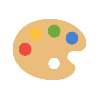 パレットのアイコン アイコン,シンプル,パレット,美術,絵画,アート,お絵描きのイラスト素材