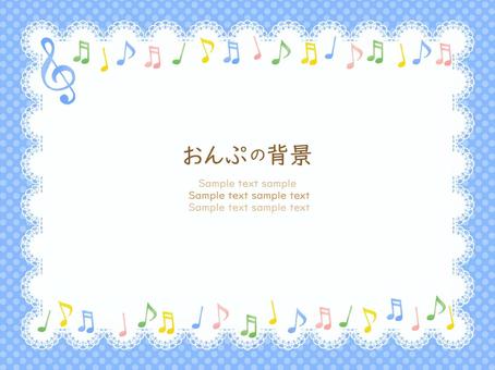音符の背景18 音符の背景18 音符,音楽,楽譜,背景,フレーム,手描き,レース,水彩,枠,ピアノのイラスト素材