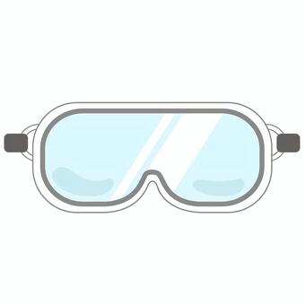 安全ゴーグル　正面 ゴーグル,道具,眼鏡,科学部,実験,文化部,学校,研究,放課後,ガードのイラスト素材