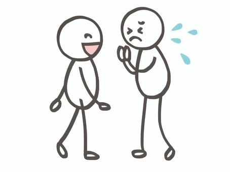 棒人間　一生のお願いだよ！ 棒人間,人,2人,お願い,頼む,任せる,懇願,依頼,承諾,快諾のイラスト素材