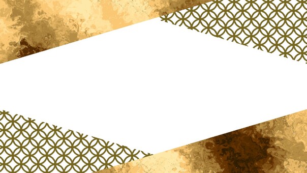 マーブル金色と和柄の斜めフレーム背景 マーブル,七宝,動画フレーム,youtube,和柄,金色,テクスチャ,和風,背景,抽象のイラスト素材