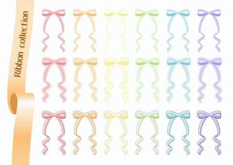 Colorful ribbon set-3 types, ribbon, colorful, tiny, JPG, PNG and AI