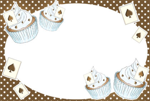 Cupcake art postcard, spade, postcard, cupcake, JPG and PNG