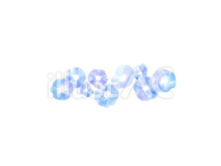 鮮やかな朝顔9（花　水彩） あさがお,夏,花のイラスト素材