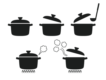 Illustration, pot, cuisine, icon, JPG, PNG and AI