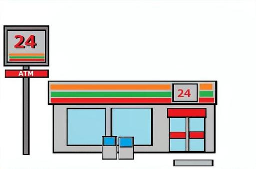 ドット絵　コンビニ