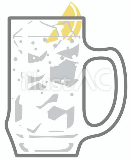アイコン ジョッキ 透明な炭酸