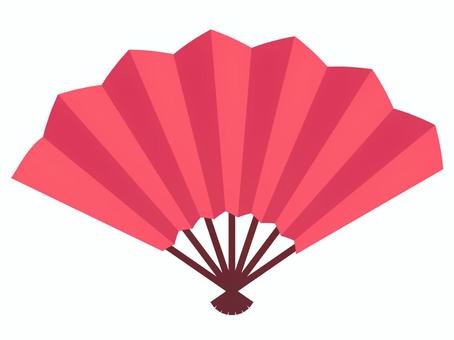 赤い無地の扇子のイラスト 赤い無地の扇子のイラスト 扇子,折りたたみ,赤,シンプル,道具,お正月,縁起物,ベクター,イラストのイラスト素材