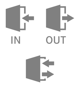 入退室のアイコンセット グレー 入室,退室,入口,出口,in,out,ドア,ログイン,ログアウト,入会のイラスト素材