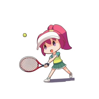 Illustration, tennis, woman, sports, 