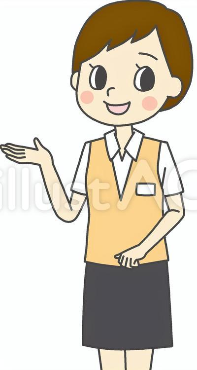 OL ol,受付,女性のイラスト素材