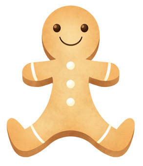 ジンジャーマンクッキー(パターン1) ジンジャーマンクッキー(パターン1) ジンジャーマン,クリスマス,お菓子,食べ物,甘味,スイーツ,クッキー,アイシング,オーナメント,飾りのイラスト素材