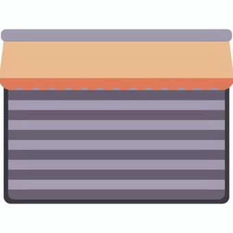 【そのまま使える】店頭 店頭,シャッター,閉店,開店前,日除け幕,商店街,オーニングテント,お店,アイコン,素材のイラスト素材