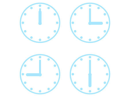 時間、スケジュール、タイムマネジメント 時計,時間,時刻,スケジュール,アイコン,かわいい,水色,パステルカラー,文字盤,針のイラスト素材