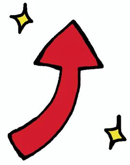 上向き矢印1 上向き,矢印,アップ,上昇,上がる,急上昇,成績,業績,売り上げ,点数のイラスト素材