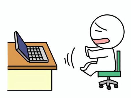 Stick figure leaving computer, JPG and PNG Stick figure leaving computer, laptop, stick figures, work, JPG and PNG