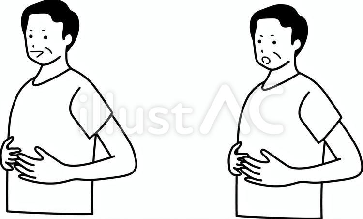 人物　男性　深呼吸　 人物,男性,健康のイラスト素材
