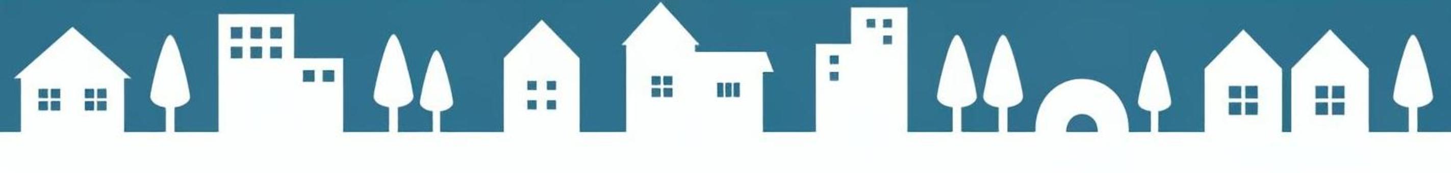 冬の街並みのシルエット