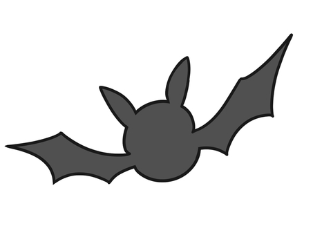 ハロウィン　コウモリ黒　顔なし　イラスト 生き物,動物,ハロウィン,コウモリ,蝙蝠,生物,飛行,羽,翼,こうもりのイラスト素材