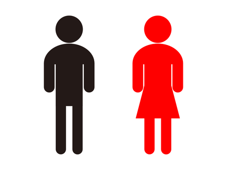 ピクトグラム3 ピクトグラム,人,スカート,直立,記号,シンプル,伝達のイラスト素材