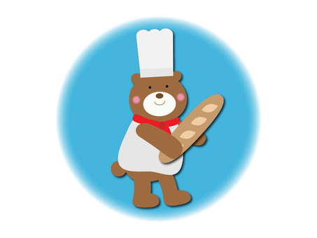 Kuma's bakery, bear, bread, french bread, JPG and PNG