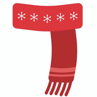 マフラー マフラー,赤,防寒具,冬,シンプル,イラスト,アイコンのイラスト素材