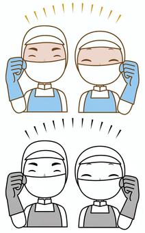 Illustration, health service, guts, guts pose, 