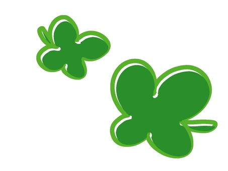 四つ葉のクローバー クローバー,春,四つ葉,四つ葉のクローバー,手描きのイラスト素材