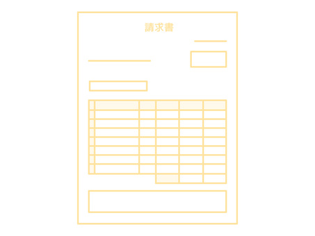 文書・書類・経理や会計・請求書アイコン 請求書,書類,経理,会計,事務,アイコン,ビジネス,オフィス,線画,金融のイラスト素材