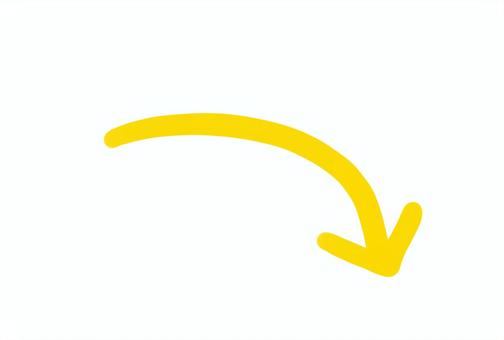 下がるやじるし（黄色） 矢印,下がる,下昇,右下,下,シンプル,手描き,説明,黄色のイラスト素材