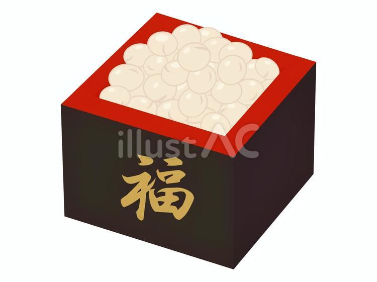 福枡と節分豆 日本,和,イラストのイラスト素材