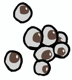 かえるの卵 かえるの卵 カエル,卵,生き物,自然,理科,生物,成育,両生類,ゆるい,ワンポイントのイラスト素材