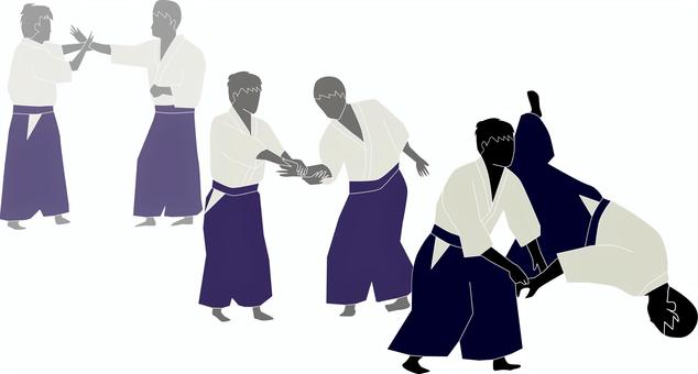 Illustration, aikido, technology, front drop, 