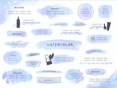 Winter color gradation watercolor frame material, JPG, PNG and AI Winter color gradation watercolor frame material, aquarelle, contexte, bleu clair, JPG, PNG and AI