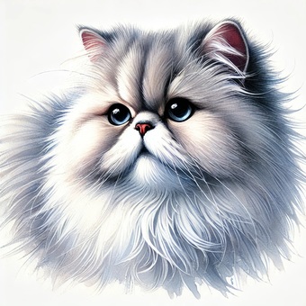 ペルシャ猫 ペルシャ猫 動物,猫科,毛皮のイラスト素材