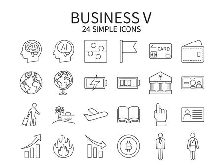 Business icon set 5, negócio, cartão, unsealing, JPG and PNG