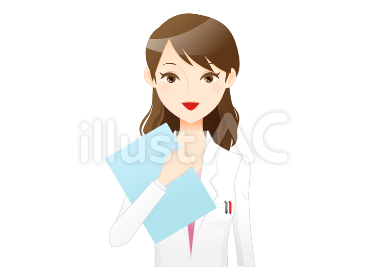 白衣の女性 薬剤師,医者,女医のイラスト素材