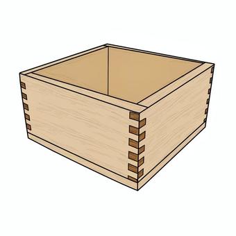 木製の枡 枡,木製,計量,料理,調理のイラスト素材