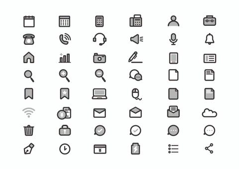 SNS・WEB・ビジネスアイコンセット SNS・WEB・ビジネスアイコンセット sns,webサイト,ビジネス,アイコンセット,ふんわりフォルムのイラスト素材