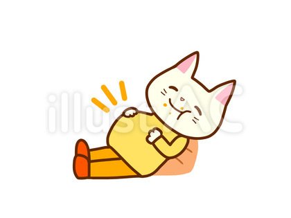 満腹お腹いっぱい猫さん