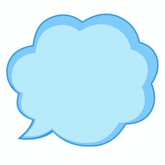 ふきだし　ブルー