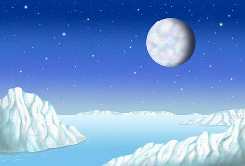 天体・氷山・極寒 天体,氷山,海,極寒,氷,惑星,衛星,星空,星,宇宙のイラスト素材