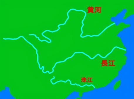 中国の川 地理,地図,川,中華人民共和国,中国,長江,黄河,珠江,河川,ユーラシア大陸のイラスト素材