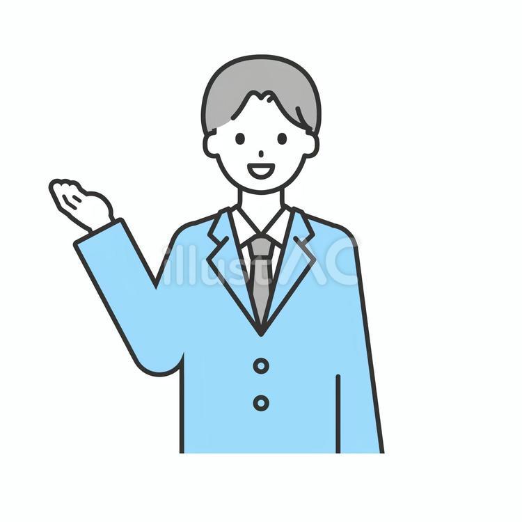 SS単体_学生の男性17 こども,中学生,高校生のイラスト素材