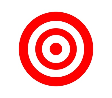 ターゲット（赤色） 的,ターゲット,射的,目標,目印,当たり,的中,弓道,的当て,くじのイラスト素材