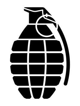 手榴弾のシルエット 手榴弾,爆弾,武器,戦争,兵器,アイコン,戦い,軍事,攻撃,物のイラスト素材