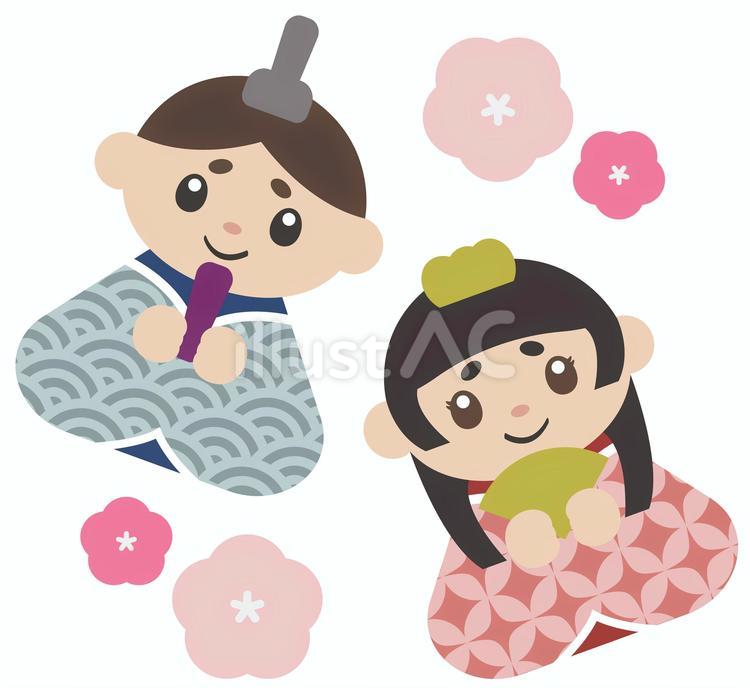 ひな祭り　お内裏様とお雛様 ひな祭り,春,３月のイラスト素材