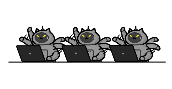 悪用される猫型AIロボット２　イラスト